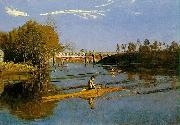 Thomas Eakins Max Schmitt in a single scull Germany oil painting artist